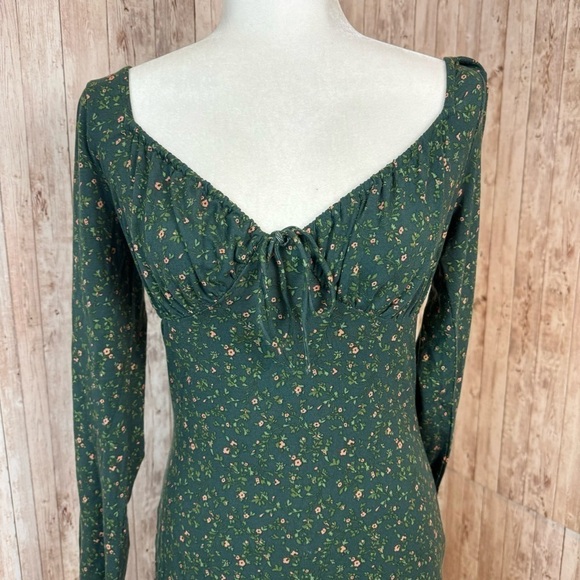 Reformation Anjeline Coriander Greeb Floral Mini Dress Size Medium - Picture 2 of 14